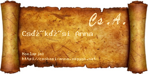 Csókási Anna névjegykártya