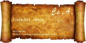 Csókási Anna névjegykártya